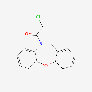 molecular formula C15H12ClNO2 B2819745 2-chloro-1-dibenzo[b,f][1,4]oxazepin-10(11H)-yl-1-ethanone CAS No. 64125-27-5