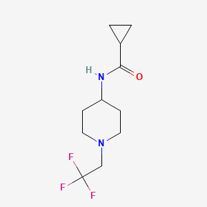 N-[1-(2,2,2-trifluoroethyl)piperidin-4-yl]cyclopropanecarboxamide