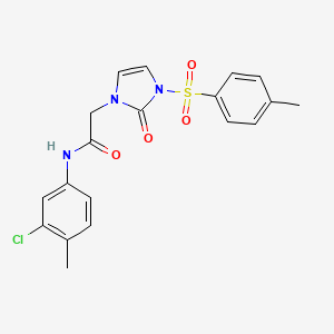 N-(3-chloro-4-methylphenyl)-2-(2-oxo-3-tosyl-2,3-dihydro-1H-imidazol-1-yl)acetamide