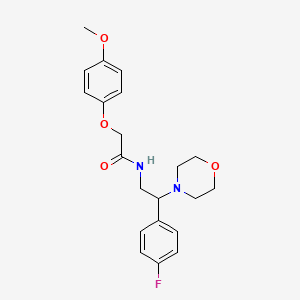 N-(2-(4-fluorophenyl)-2-morpholinoethyl)-2-(4-methoxyphenoxy)acetamide