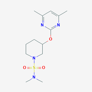 molecular formula C13H22N4O3S B2819757 3-((4,6-dimethylpyrimidin-2-yl)oxy)-N,N-dimethylpiperidine-1-sulfonamide CAS No. 2097931-45-6