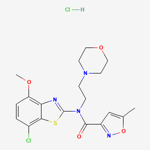 N-(7-chloro-4-methoxybenzo[d]thiazol-2-yl)-5-methyl-N-(2-morpholinoethyl)isoxazole-3-carboxamide hydrochloride