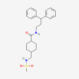 molecular formula C24H32N2O3S B2819779 N-(3,3-diphenylpropyl)-4-(methanesulfonamidomethyl)cyclohexane-1-carboxamide CAS No. 1203277-66-0