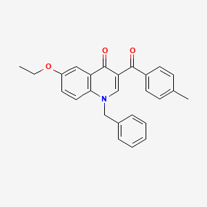 molecular formula C26H23NO3 B2819799 1-benzyl-6-ethoxy-3-(4-methylbenzoyl)quinolin-4(1H)-one CAS No. 866016-61-7