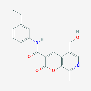 molecular formula C19H18N2O4 B2819800 N-(3-ethylphenyl)-5-(hydroxymethyl)-8-methyl-2-oxo-2H-pyrano[2,3-c]pyridine-3-carboxamide CAS No. 443117-40-6