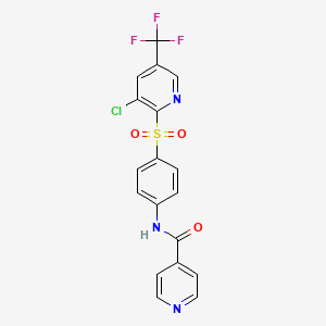 N-(4-{[3-chloro-5-(trifluoromethyl)pyridin-2-yl]sulfonyl}phenyl)pyridine-4-carboxamide