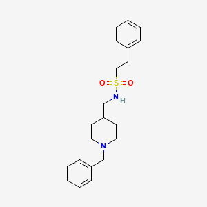 molecular formula C21H28N2O2S B2819810 N-((1-benzylpiperidin-4-yl)methyl)-2-phenylethanesulfonamide CAS No. 953176-80-2