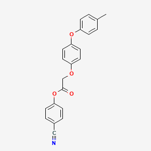 molecular formula C22H17NO4 B2819811 4-氰基苯基-2-(4-(对甲苯氧基)苯氧基)乙酸酯 CAS No. 392238-02-7
