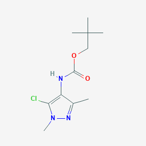 molecular formula C11H18ClN3O2 B2819814 neopentyl N-(5-chloro-1,3-dimethyl-1H-pyrazol-4-yl)carbamate CAS No. 956624-75-2