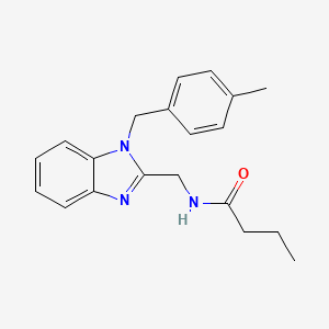 molecular formula C20H23N3O B2819850 N-({1-[(4-methylphenyl)methyl]-1H-1,3-benzodiazol-2-yl}methyl)butanamide CAS No. 638141-36-3