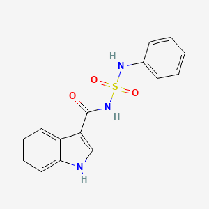 molecular formula C16H15N3O3S B2819870 2-methyl-N-(phenylsulfamoyl)-1H-indole-3-carboxamide CAS No. 383146-29-0