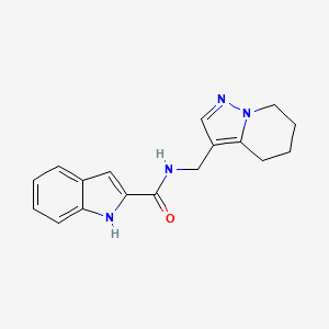 molecular formula C17H18N4O B2819874 N-((4,5,6,7-四氢吡唑并[1,5-a]吡啶-3-基)甲基)-1H-吲哚-2-甲酰胺 CAS No. 2034588-34-4