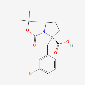 molecular formula C17H22BrNO4 B2819878 Boc-(S)-alpha-(3-bromo-benzyl)-proline CAS No. 1217662-71-9