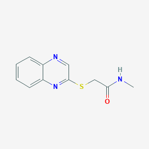 molecular formula C11H11N3OS B2819882 N-methyl-2-(2-quinoxalinylsulfanyl)acetamide CAS No. 338394-75-5