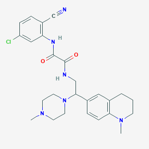 N1-(5-chloro-2-cyanophenyl)-N2-(2-(1-methyl-1,2,3,4-tetrahydroquinolin-6-yl)-2-(4-methylpiperazin-1-yl)ethyl)oxalamide