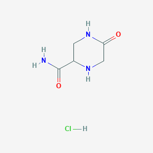 molecular formula C5H10ClN3O2 B2819889 5-Oxopiperazine-2-carboxamide hydrochloride CAS No. 2230798-94-2