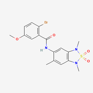 2-bromo-5-methoxy-N-(1,3,6-trimethyl-2,2-dioxido-1,3-dihydrobenzo[c][1,2,5]thiadiazol-5-yl)benzamide