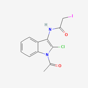 N-(1-acetyl-2-chloro-1H-indol-3-yl)-2-iodoacetamide