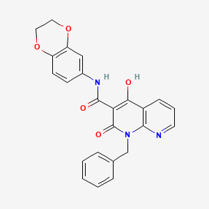 1-benzyl-N~3~-(2,3-dihydro-1,4-benzodioxin-6-yl)-4-hydroxy-2-oxo-1,2-dihydro[1,8]naphthyridine-3-carboxamide