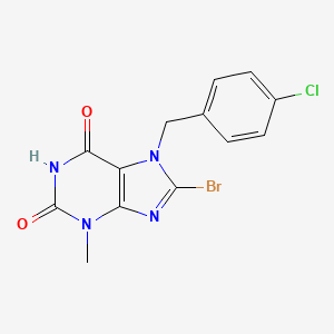 8-bromo-7-(4-chlorobenzyl)-3-methyl-1H-purine-2,6(3H,7H)-dione