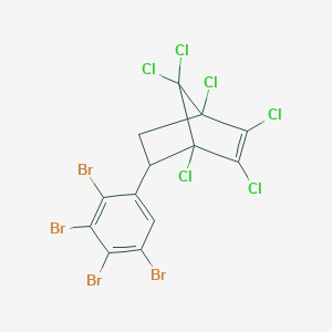molecular formula C13H4Br4Cl6 B028199 1,2,3,4,7,7-六氯-5-(四溴苯基)双环(2.2.1)庚-2-烯 CAS No. 34571-16-9