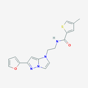 molecular formula C17H16N4O2S B2819909 N-(2-(6-(furan-2-yl)-1H-imidazo[1,2-b]pyrazol-1-yl)ethyl)-4-methylthiophene-2-carboxamide CAS No. 1788543-44-1