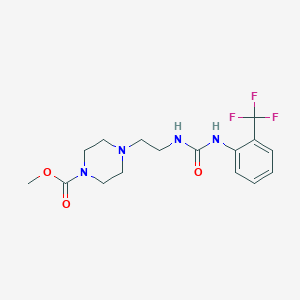 Methyl 4-(2-(3-(2-(trifluoromethyl)phenyl)ureido)ethyl)piperazine-1-carboxylate