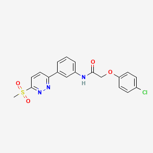 2-(4-chlorophenoxy)-N-(3-(6-(methylsulfonyl)pyridazin-3-yl)phenyl)acetamide