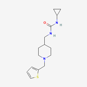 1-Cyclopropyl-3-((1-(thiophen-2-ylmethyl)piperidin-4-yl)methyl)urea