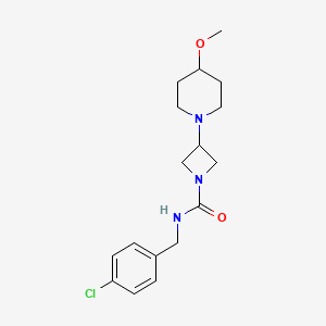 molecular formula C17H24ClN3O2 B2819947 N-[(4-chlorophenyl)methyl]-3-(4-methoxypiperidin-1-yl)azetidine-1-carboxamide CAS No. 2034528-12-4