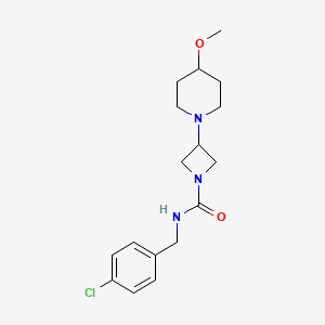 molecular formula C17H24ClN3O2 B2819947 N-(4-chlorobenzyl)-3-(4-methoxypiperidin-1-yl)azetidine-1-carboxamide CAS No. 2034528-12-4