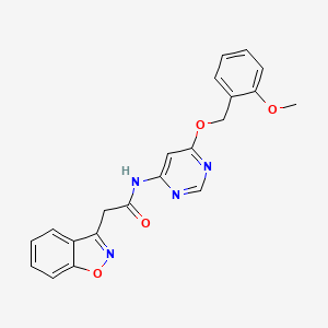 2-(benzo[d]isoxazol-3-yl)-N-(6-((2-methoxybenzyl)oxy)pyrimidin-4-yl)acetamide
