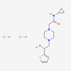 N-cyclopropyl-2-(4-(2-hydroxy-2-(thiophen-2-yl)ethyl)piperazin-1-yl)acetamide dihydrochloride