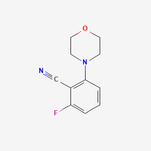 molecular formula C11H11FN2O B2819956 2-Fluoro-6-morpholinobenzonitrile CAS No. 346636-41-7