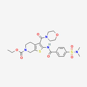 ethyl 2-(4-(N,N-dimethylsulfamoyl)benzamido)-3-(morpholine-4-carbonyl)-4,5-dihydrothieno[2,3-c]pyridine-6(7H)-carboxylate