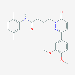 molecular formula C24H27N3O4 B2819961 4-(3-(3,4-dimethoxyphenyl)-6-oxopyridazin-1(6H)-yl)-N-(2,5-dimethylphenyl)butanamide CAS No. 953187-90-1