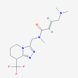 (E)-4-(Dimethylamino)-N-methyl-N-[[8-(trifluoromethyl)-5,6,7,8-tetrahydro-[1,2,4]triazolo[4,3-a]pyridin-3-yl]methyl]but-2-enamide