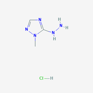 molecular formula C3H8ClN5 B2819965 5-Hydrazinyl-1-methyl-1H-1,2,4-triazole hydrochloride CAS No. 1909312-60-2