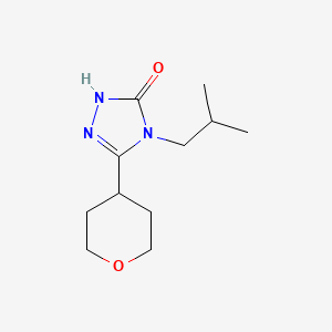 molecular formula C11H19N3O2 B2819967 4-(2-methylpropyl)-3-(oxan-4-yl)-4,5-dihydro-1H-1,2,4-triazol-5-one CAS No. 2199971-83-8