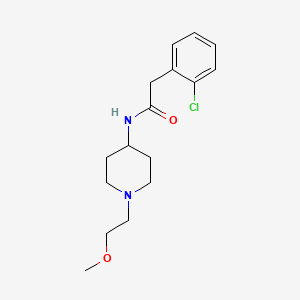 molecular formula C16H23ClN2O2 B2819968 2-(2-Chlorophenyl)-N-[1-(2-methoxyethyl)piperidin-4-YL]acetamide CAS No. 1421510-22-6