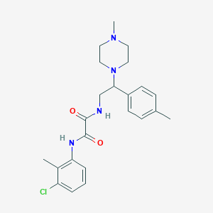 molecular formula C23H29ClN4O2 B2819981 N1-(3-chloro-2-methylphenyl)-N2-(2-(4-methylpiperazin-1-yl)-2-(p-tolyl)ethyl)oxalamide CAS No. 898452-25-0