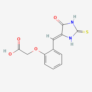 B2820005 (Z)-2-(2-((5-oxo-2-thioxoimidazolidin-4-ylidene)methyl)phenoxy)acetic acid CAS No. 301343-55-5