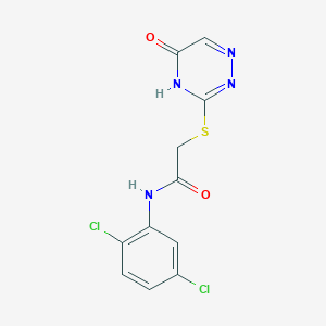 molecular formula C11H8Cl2N4O2S B2820007 N-(2,5-dichlorophenyl)-2-[(5-oxo-4,5-dihydro-1,2,4-triazin-3-yl)sulfanyl]acetamide CAS No. 857491-66-8