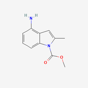 molecular formula C11H12N2O2 B2820024 Methyl 4-amino-2-methylindole-1-carboxylate CAS No. 2219376-54-0
