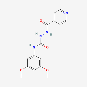 molecular formula C15H16N4O4 B2820028 N-{[(3,5-dimethoxyphenyl)carbamoyl]amino}pyridine-4-carboxamide CAS No. 1022231-38-4