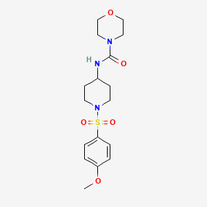 molecular formula C17H25N3O5S B2820039 N-[1-(4-methoxybenzenesulfonyl)piperidin-4-yl]morpholine-4-carboxamide CAS No. 551920-86-6