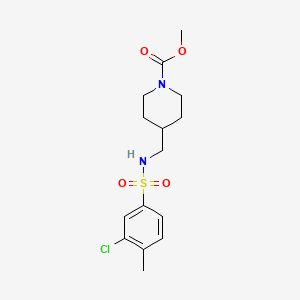 B2820040 Methyl 4-((3-chloro-4-methylphenylsulfonamido)methyl)piperidine-1-carboxylate CAS No. 1234911-40-0
