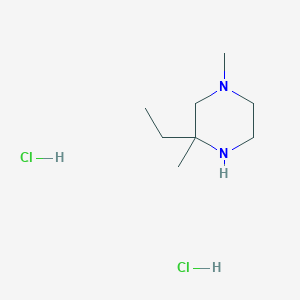 molecular formula C8H20Cl2N2 B2820059 3-Ethyl-1,3-dimethylpiperazine;dihydrochloride CAS No. 2377033-89-9