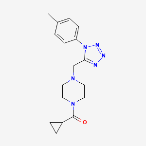 molecular formula C17H22N6O B2820114 cyclopropyl(4-((1-(p-tolyl)-1H-tetrazol-5-yl)methyl)piperazin-1-yl)methanone CAS No. 1049484-88-9