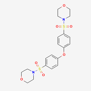 molecular formula C20H24N2O7S2 B2820126 4-{4-[4-(Morpholine-4-sulfonyl)phenoxy]benzenesulfonyl}morpholine CAS No. 300405-33-8